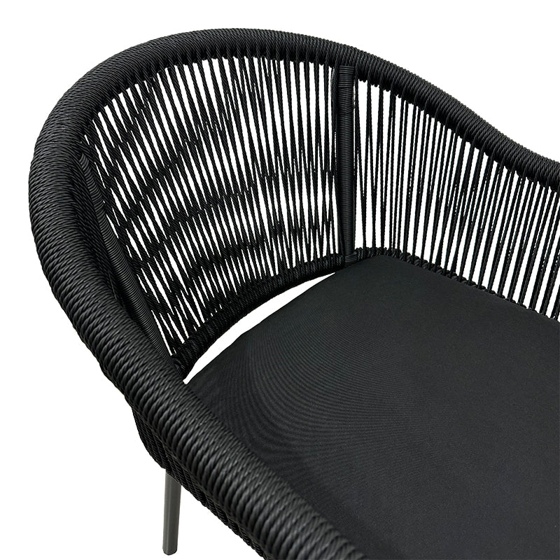 Алуминиев фотьойл Legana стифиращ антрацит рамка-ратан 56x66x82см