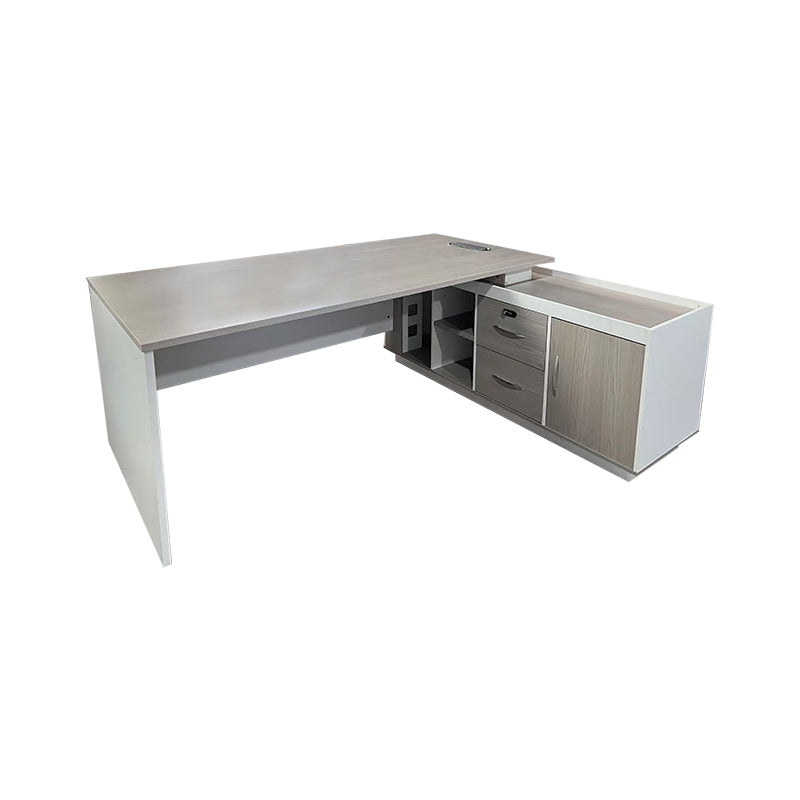 Професионално работно ъглово бюро Armadi сонома-бял цвят 200x90x75см