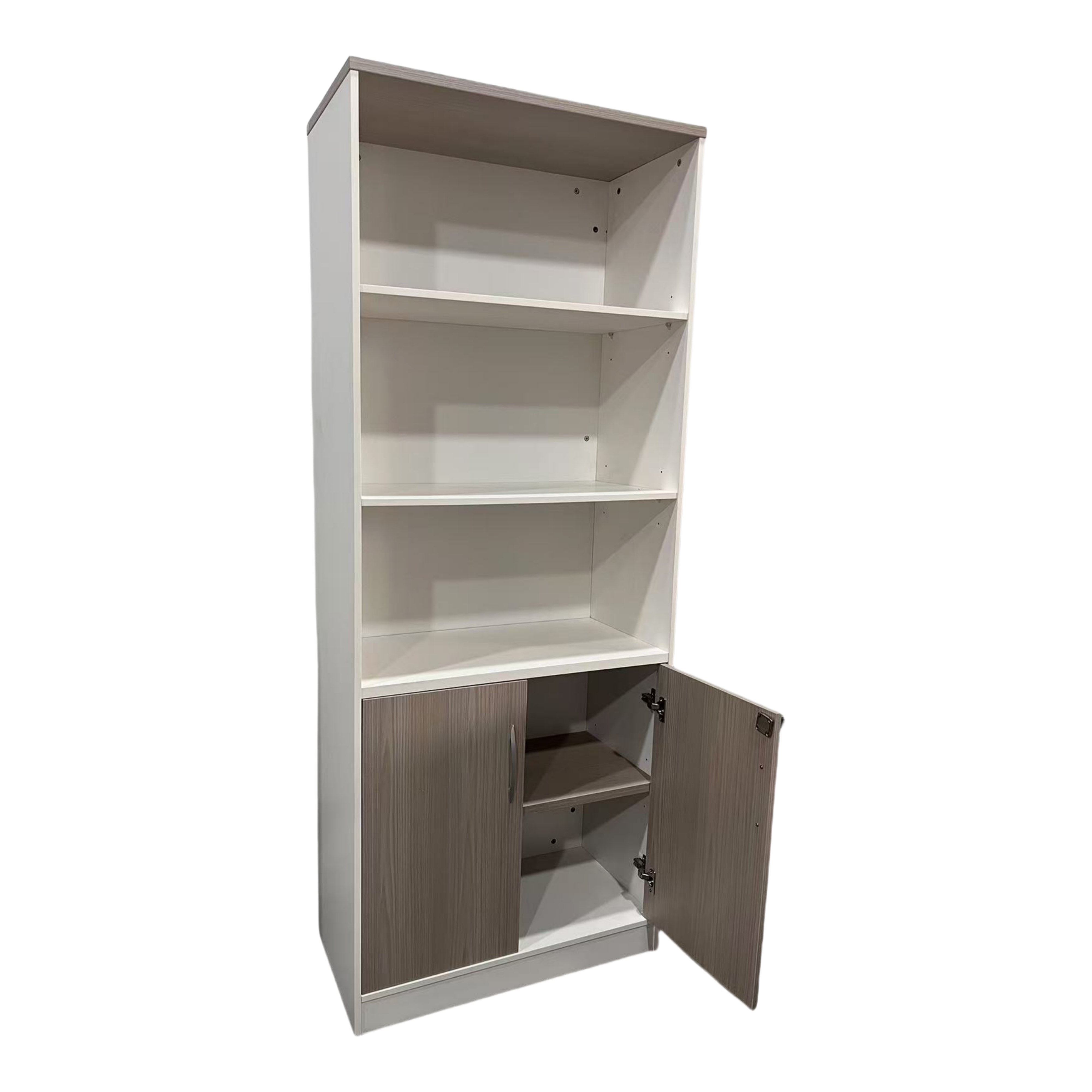 Офис библиотека Armadi в цвят сонома-бял 80x40x200см