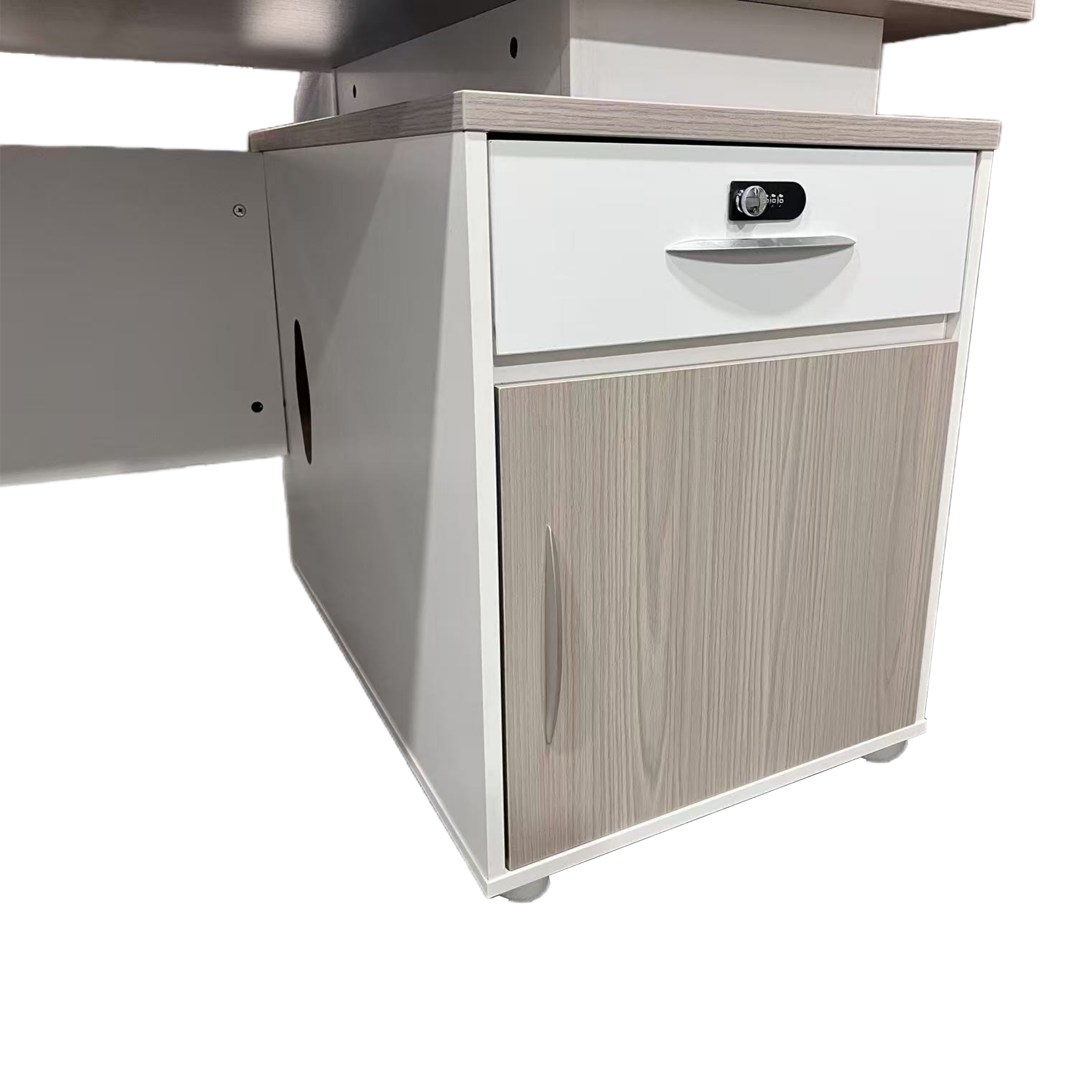 Работно бюро Armadi с шкаф сонома-бял цвят 180x80x75см