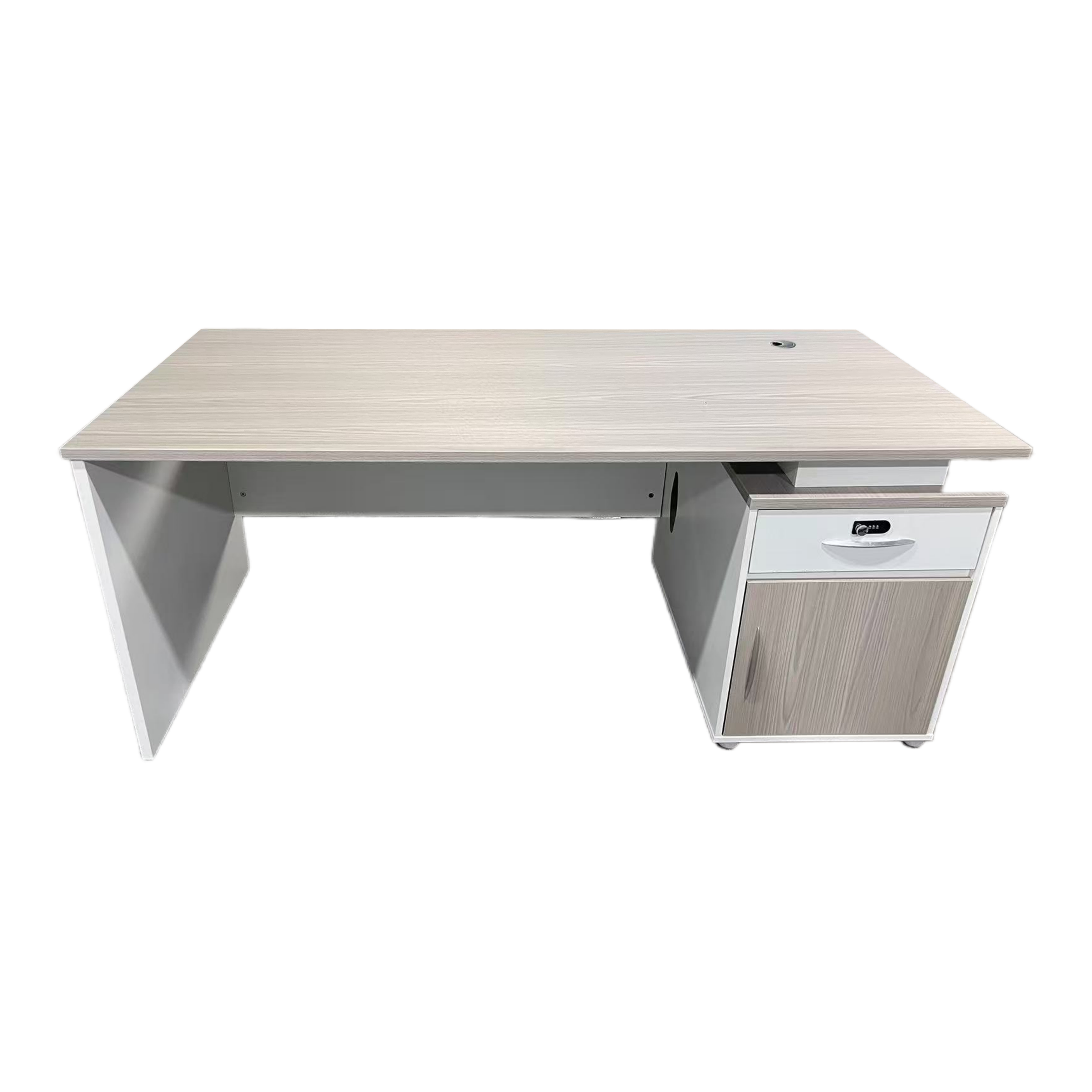 Работно бюро Armadi с шкаф сонома-бял цвят 180x80x75см