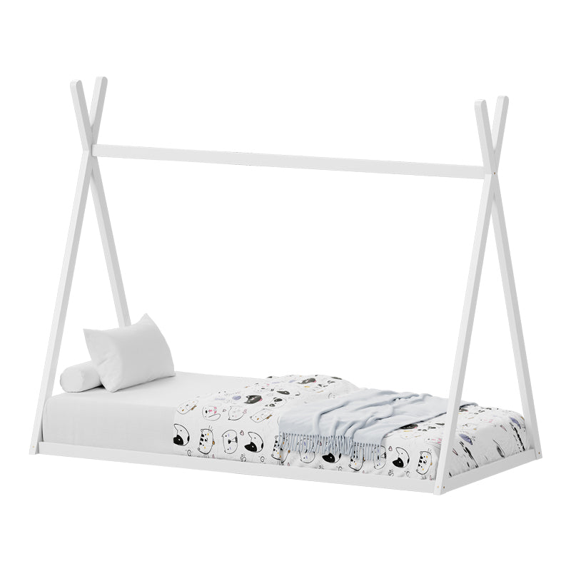 Детско легло Монтесори стил Lilly бял нюанс борово дърво за матрак 90x190см