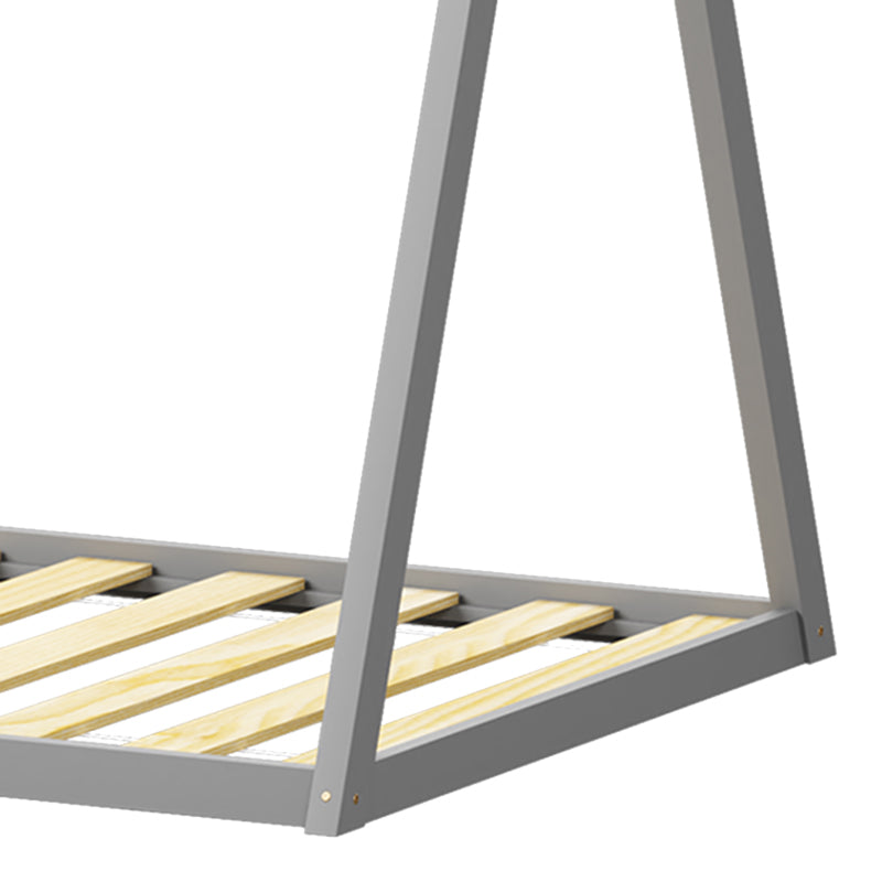 Монтесори стил Lilly детско легло сив нюанс борово дърво за матрак 90x190см