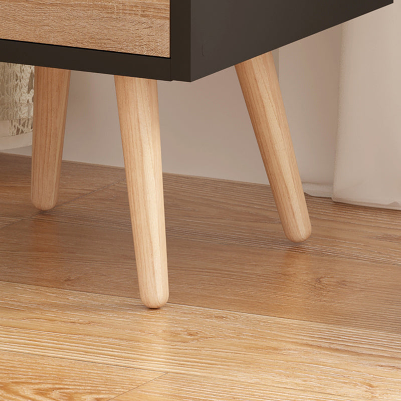 Нощно шкафче selma в цвят черно-сонома 29.7x29.7x45см