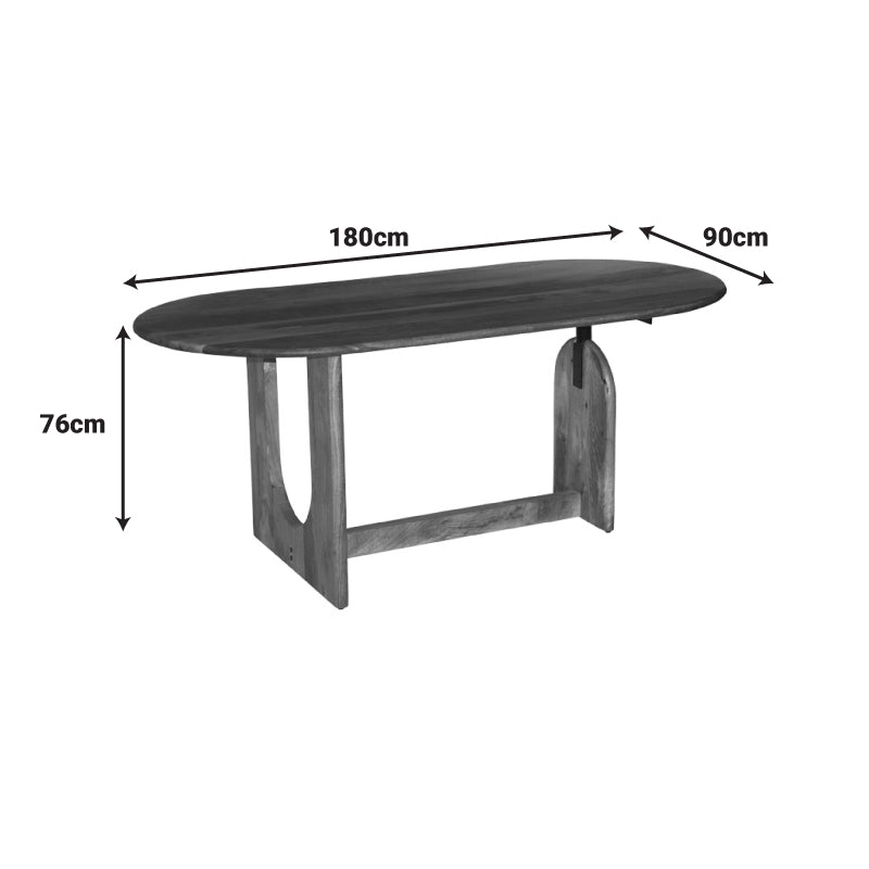 Маса Jenkou мангово дърво в естествен цвят 180x90x76см