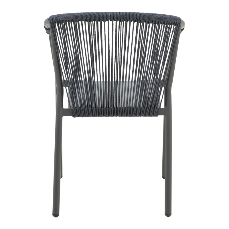 Алуминиев фотьойл Convince стифиращ се със сива рамка-текстилен-пе ратан 56x63x82см