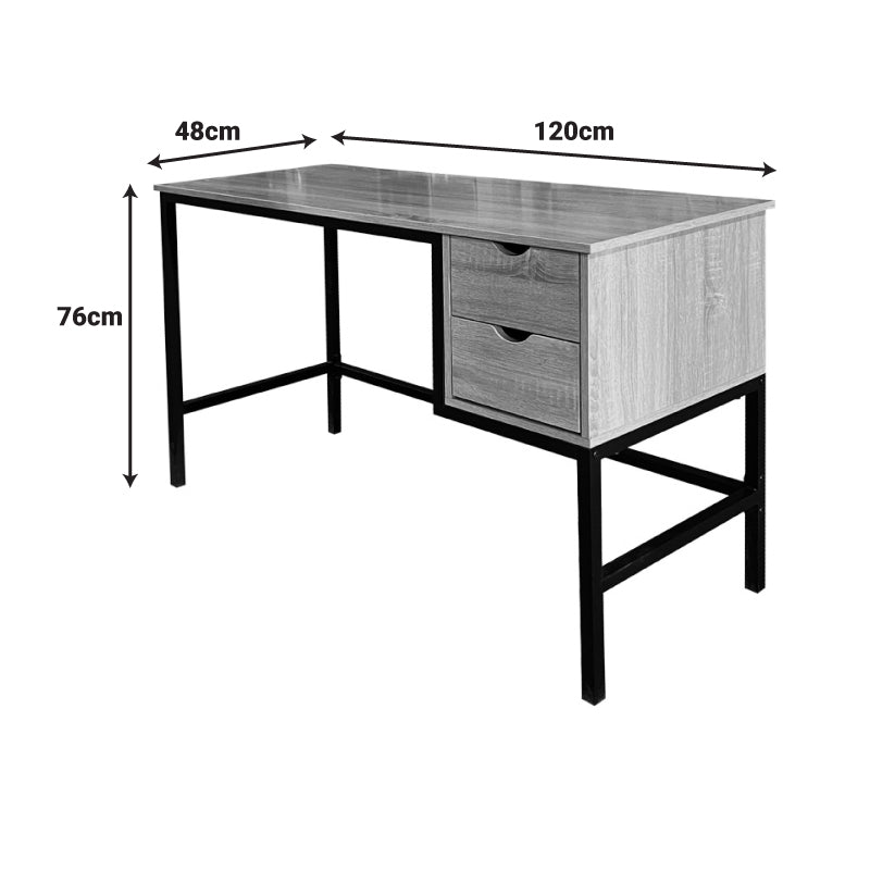 Офис бюро Ramen сонома-черен цвят 120x48x76см