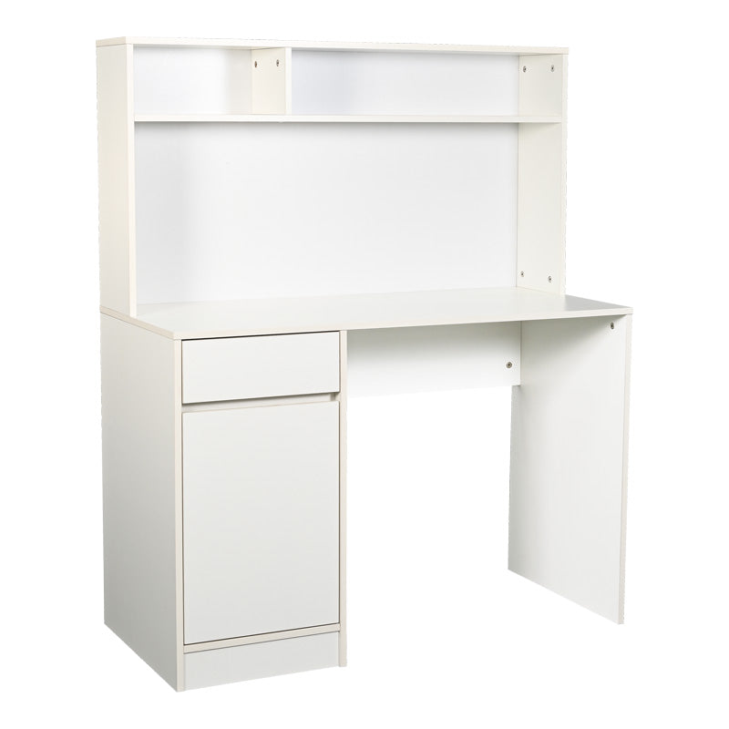 Офис бюро с рафт Secreta в бял цвят 110х50х135см
