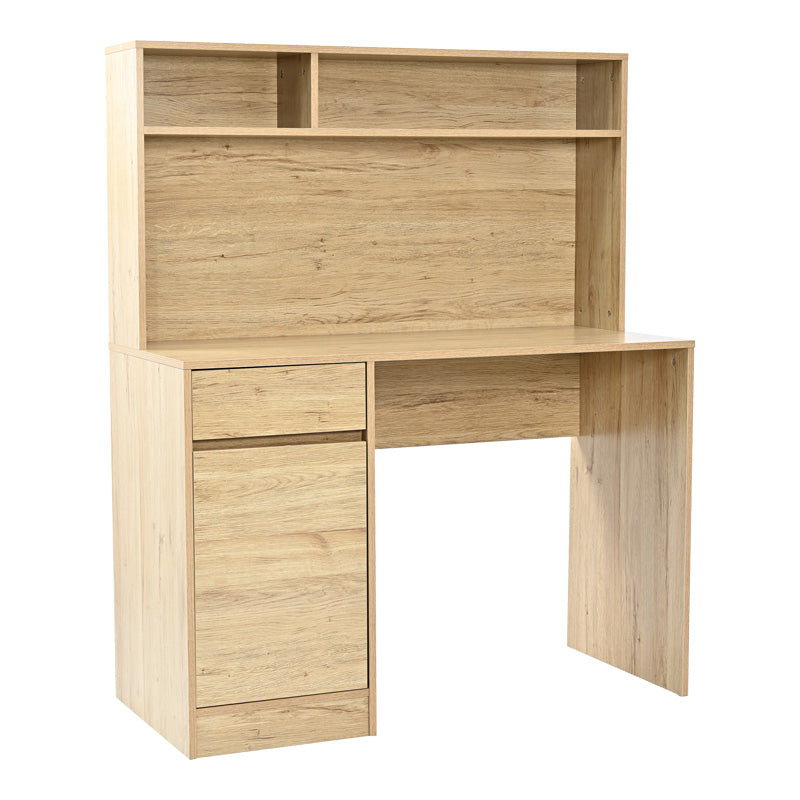 Офис бюро с рафт Secreta в цвят дъб 110x50x135см