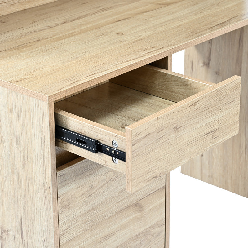 Офис бюро с рафт Secreta в цвят дъб 110x50x135см