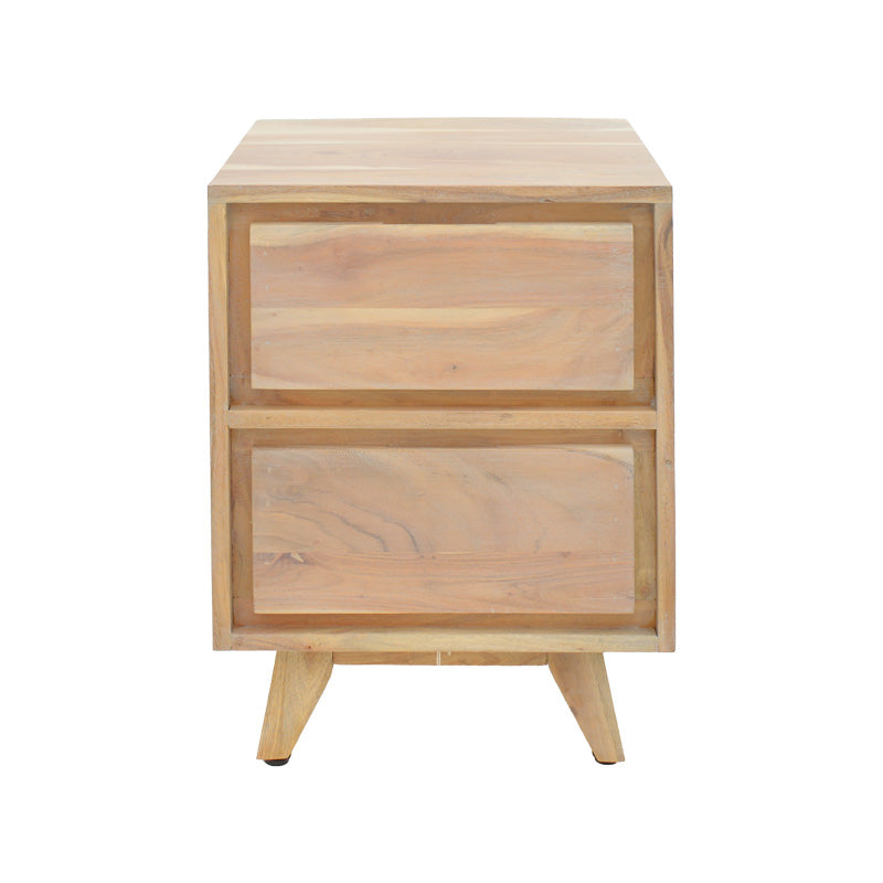 Нощно шкафче emira акациево дърво в естествен нюанс 40x40x54см