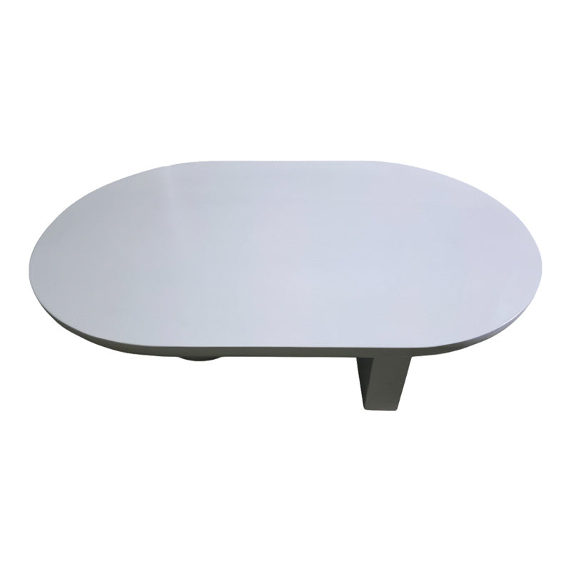 Маса за кафе Kane масивно акациево дърво в бял цвят 110x72x38см