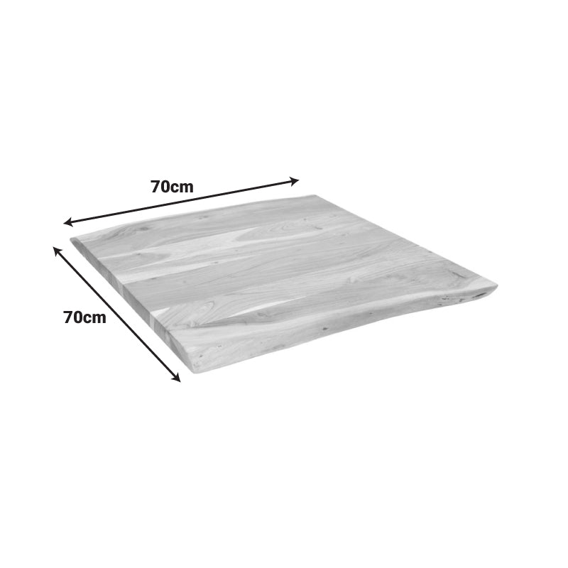 Плот за маса Pozier масивно акациево дърво в естествен нюанс 70x70x4cm