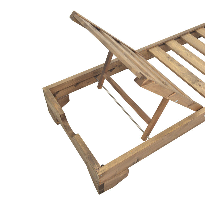 Шезлонг Fendy ела в цвят орех 71,5x200x24см