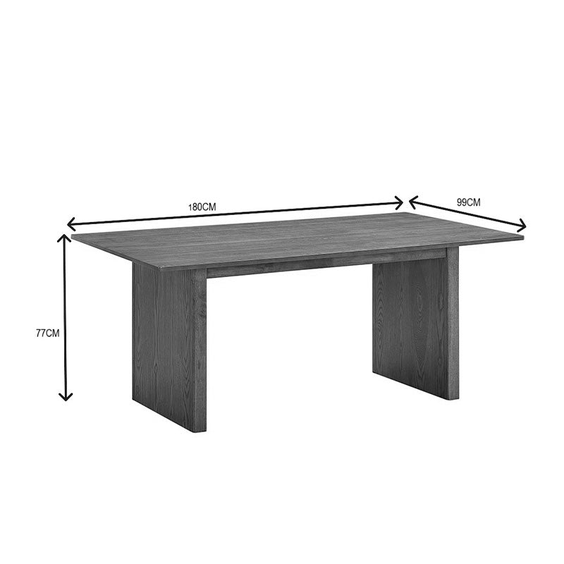 Комплект трапезна маса eleganza-raudi комплект от 7 части мдф в нюанс орех 180x99x75.8см