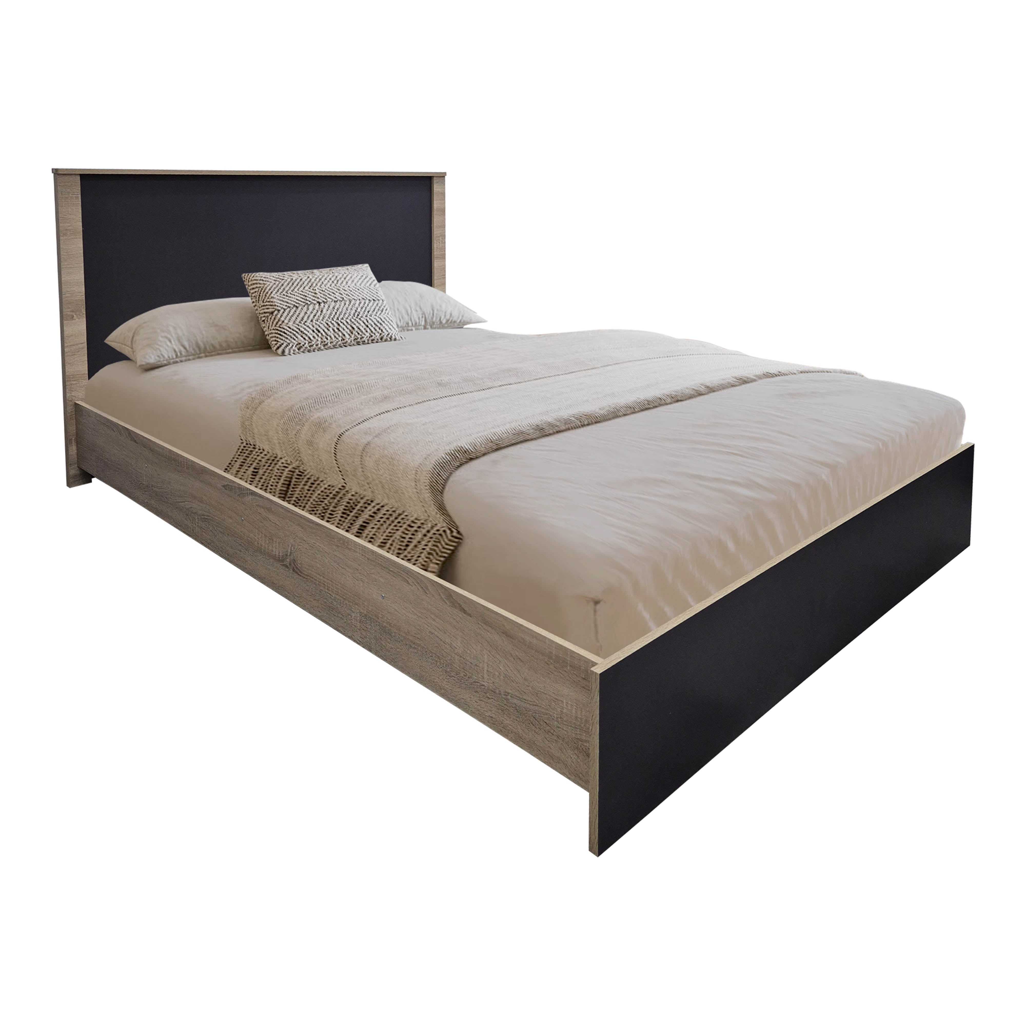 Комплект за спалня Athos Sonoma Charcoal с легло 140x200 см, 4 части