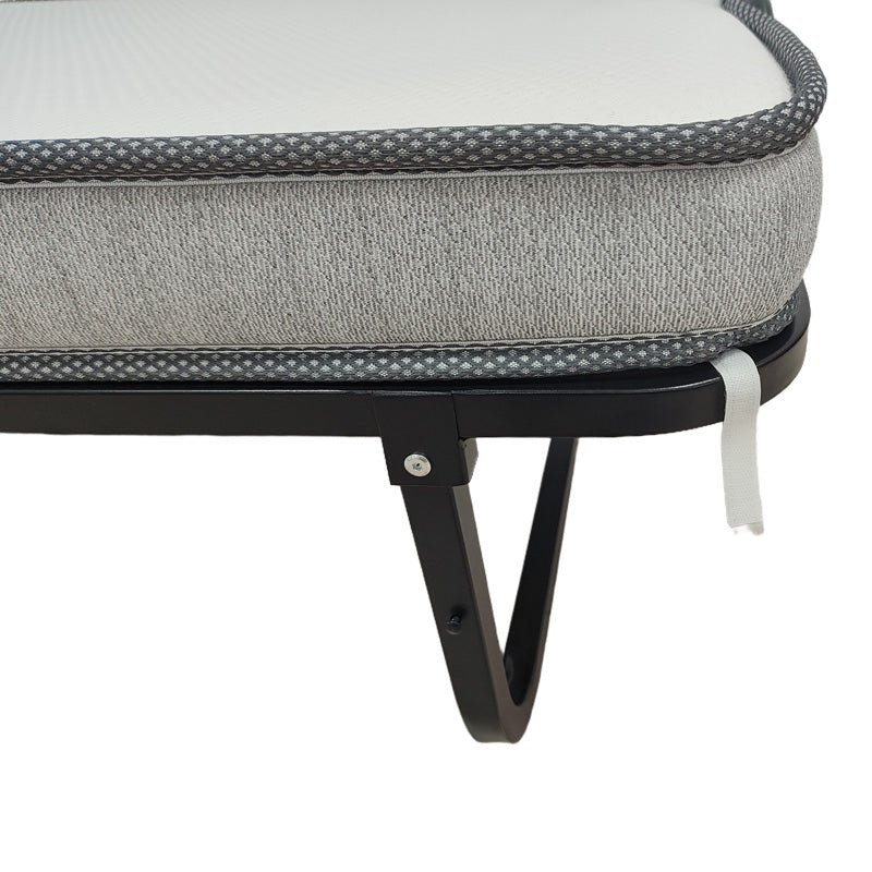 Сгъваемо легло с матрак Kamu в черен цвят 75x190см