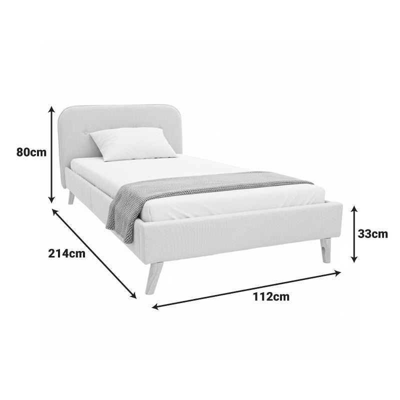 Легло Lumilux бежов плат, 100x200см