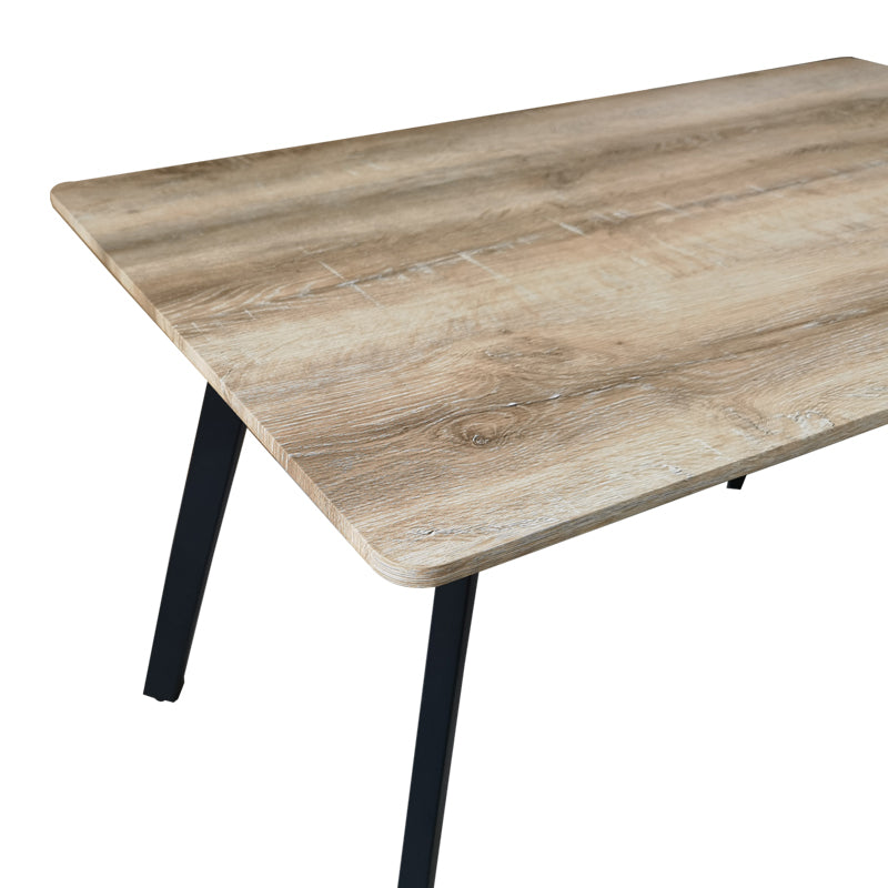 Маса Squaro sonoma mdf с черни метални крака 120x70x75см