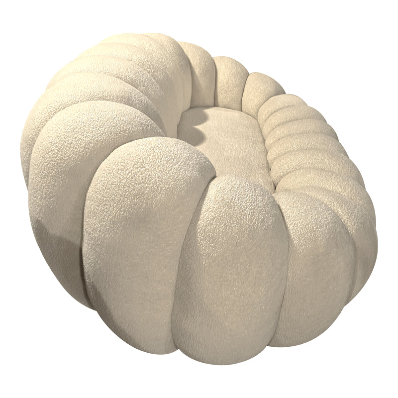 Диван embrace букле плат в бежов нюанс 180x105x65см