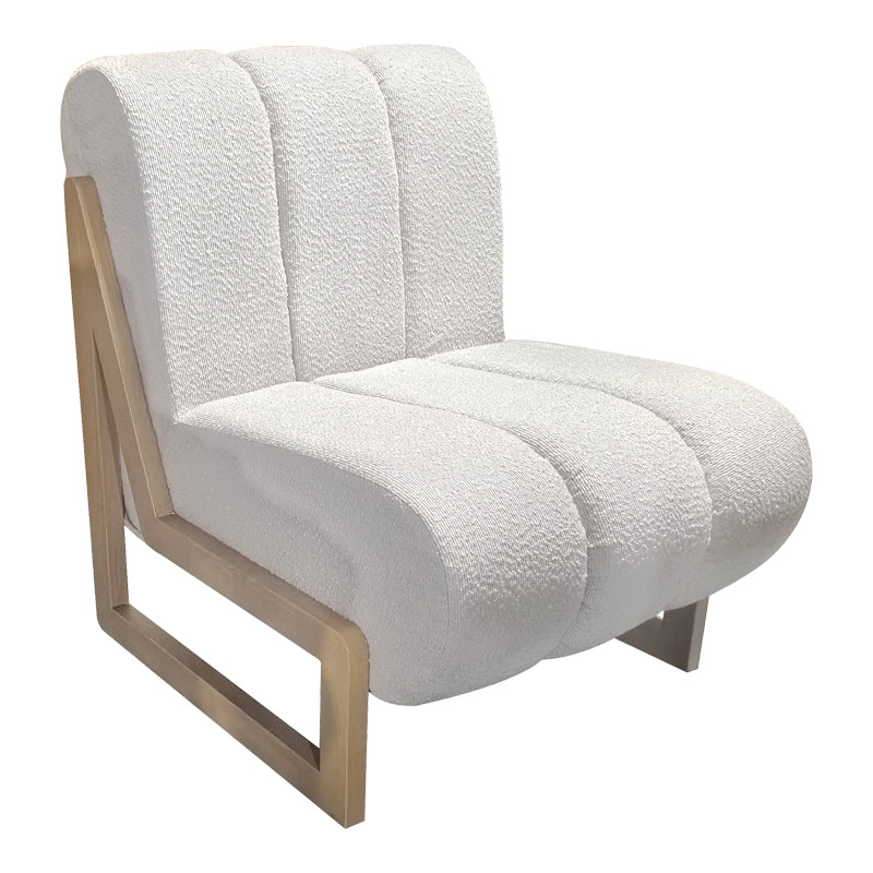 Фотьойл Cocoon - плат в бяло - крака в естествен нюанс 65x75x77см