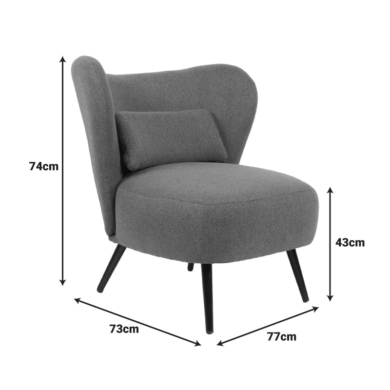 Фотьойл nagreta зелен плат и метални крака в черен цвят 77x73x74см