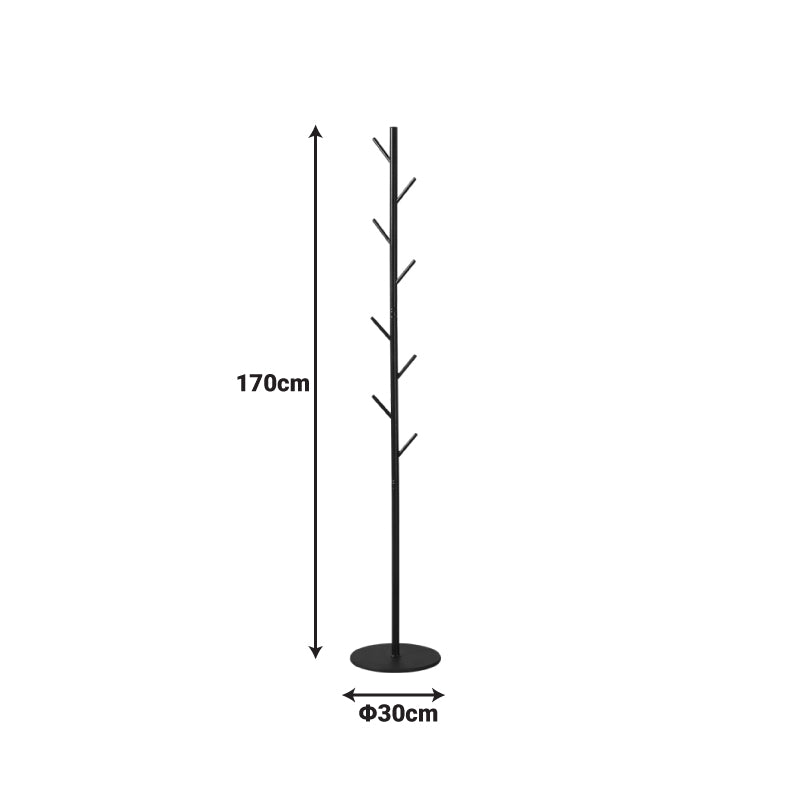 Метална закачалка за палта Тebera в черен цвят d30x170см