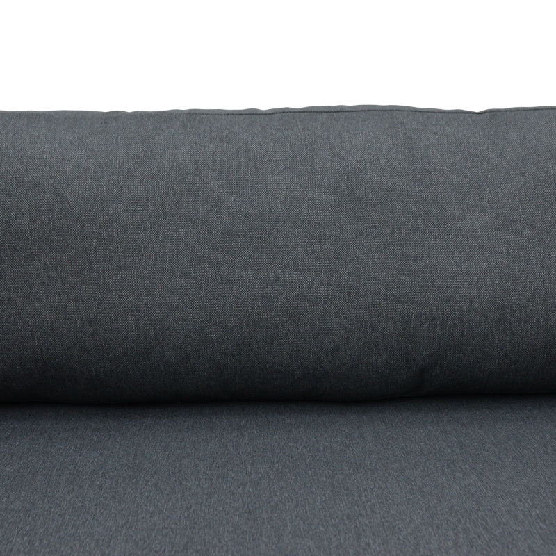 Триместен диван Aurelio металик в бяло - възглавници в антрацитен нюанс 192x74x63см