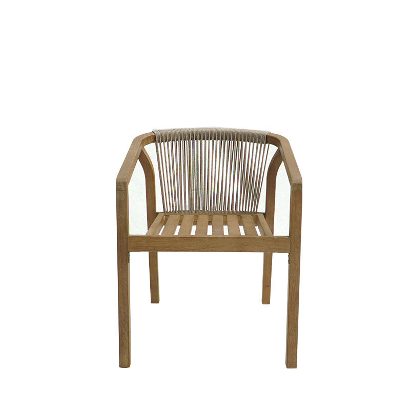 Фотьойл Malibu акациево дърво-плат в естествено бежов цвят 58x63x74см