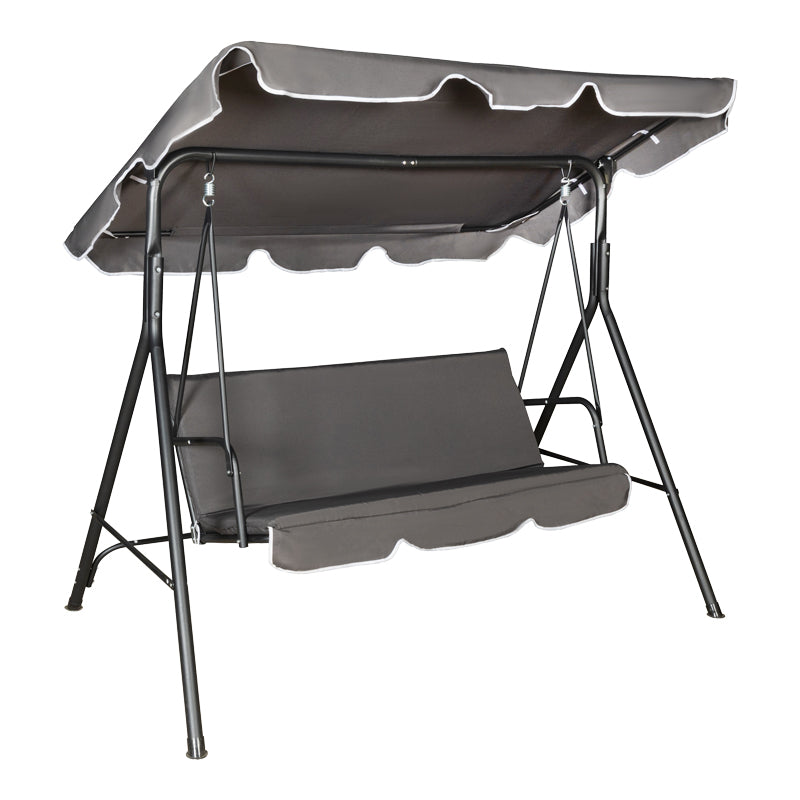 Градинска люлка Globo черен метал-антрацит плат 170x110x153см