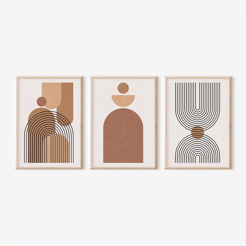 Стенно изкуство в рамка Rexion триптих с дигитален печат 33x1.5x48см