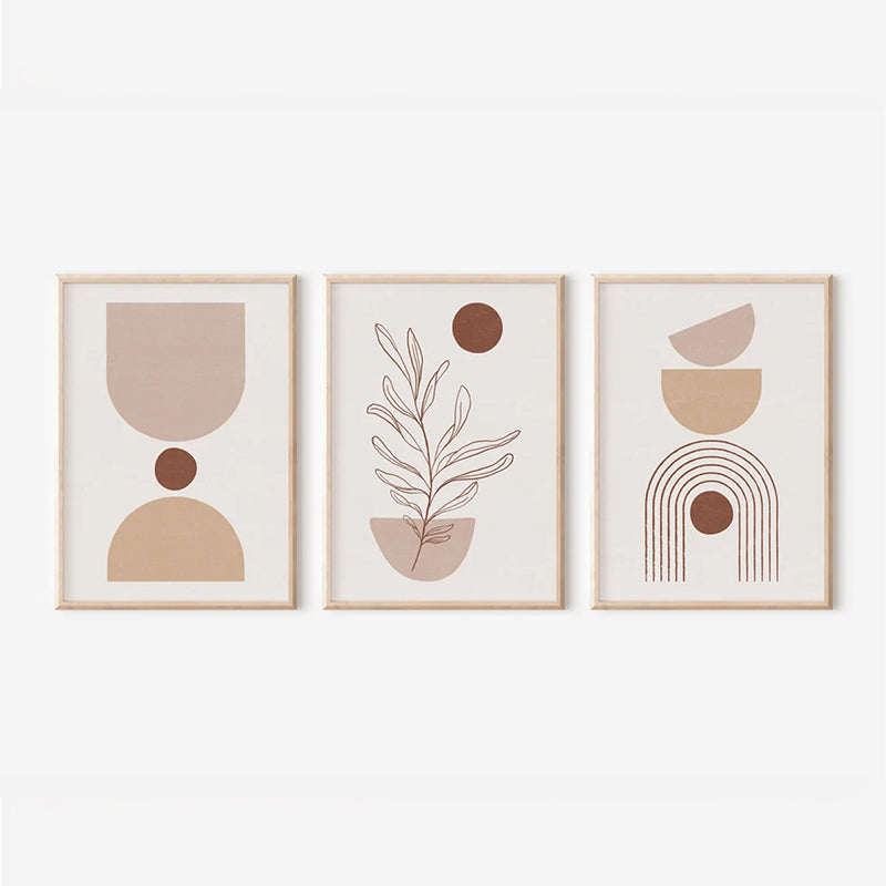 Стенно изкуство в рамка Stijo триптих с дигитален печат 33x1.5x48см