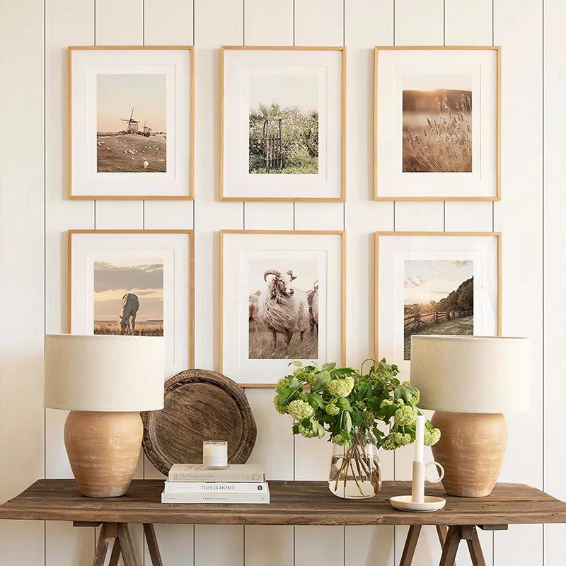 Стенно изкуство в рамка Kaelis шестпанелен с дигитален печат 33x1.5x48см