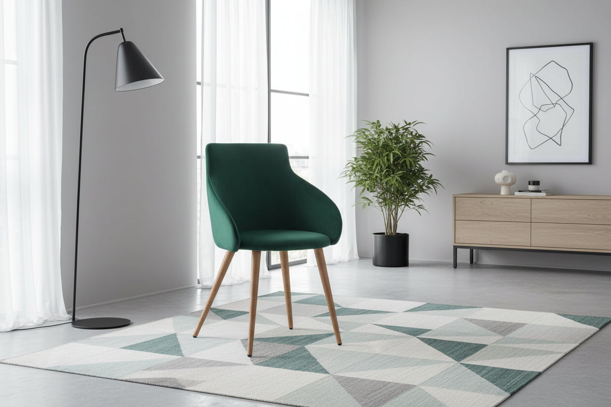 Кресло Ивета зелен цвят Комплект 4 броя