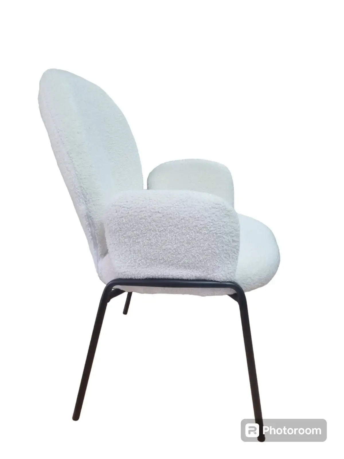 Кресло Паула/букле-бял цвят