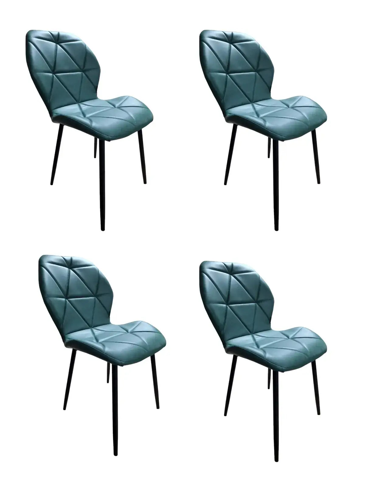 Комплект 4 броя стол Мелина еко кожа зелен