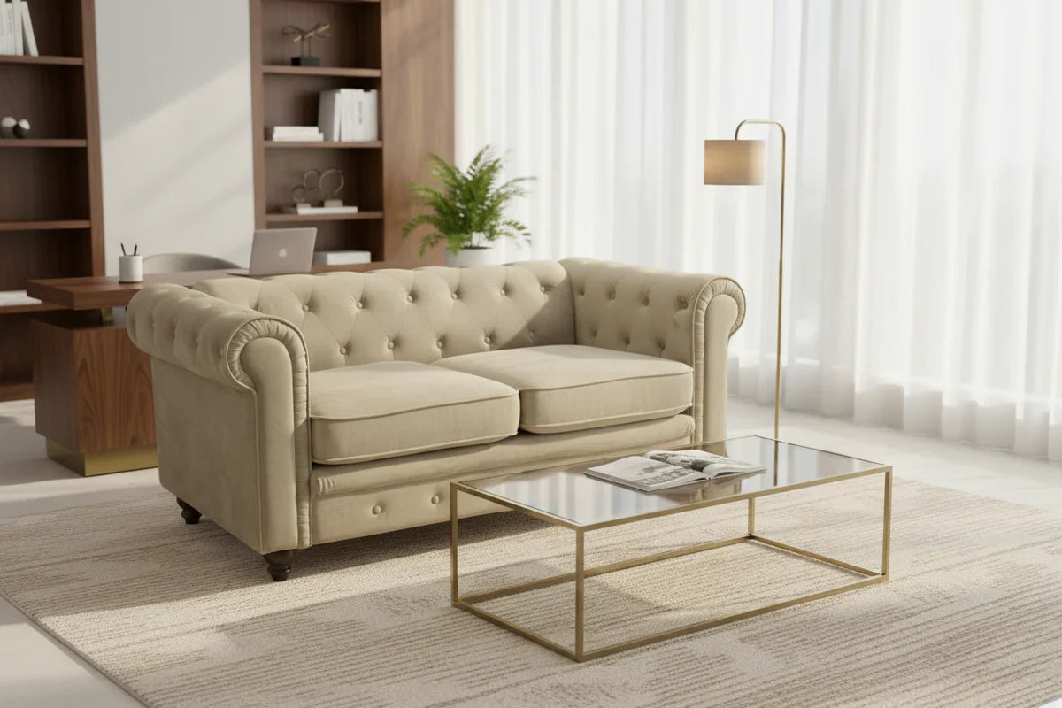 Модерен ъглов диван с лежанка и мека тапицерия Viva Mebel