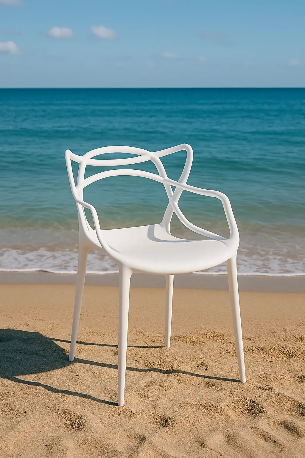 Трапезен стол Виена 15 цвята /бял полипропилен