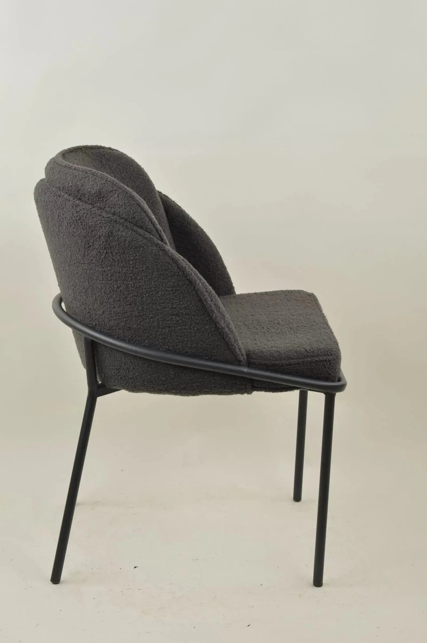 Трапезен стол Донела букле/тъмносив