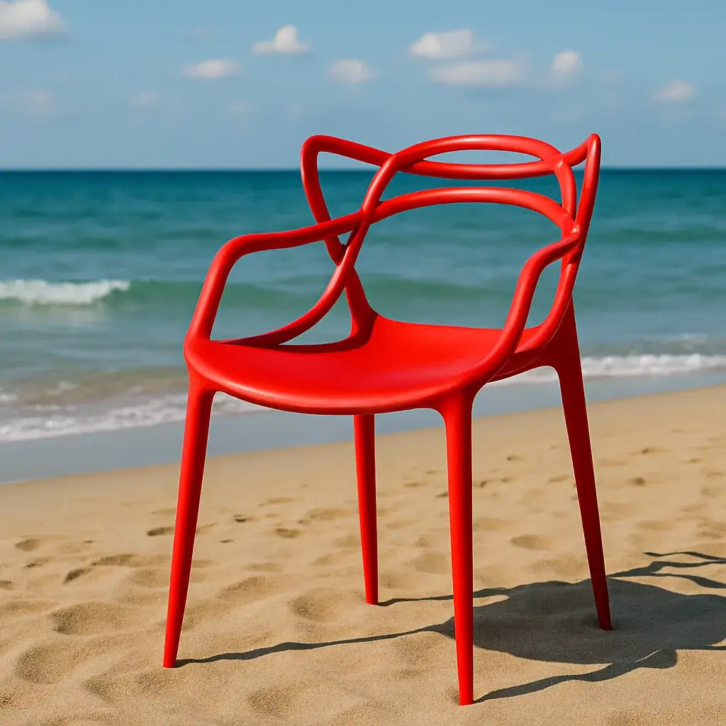 Трапезен стол Виена 15цвята -червен полипропилен