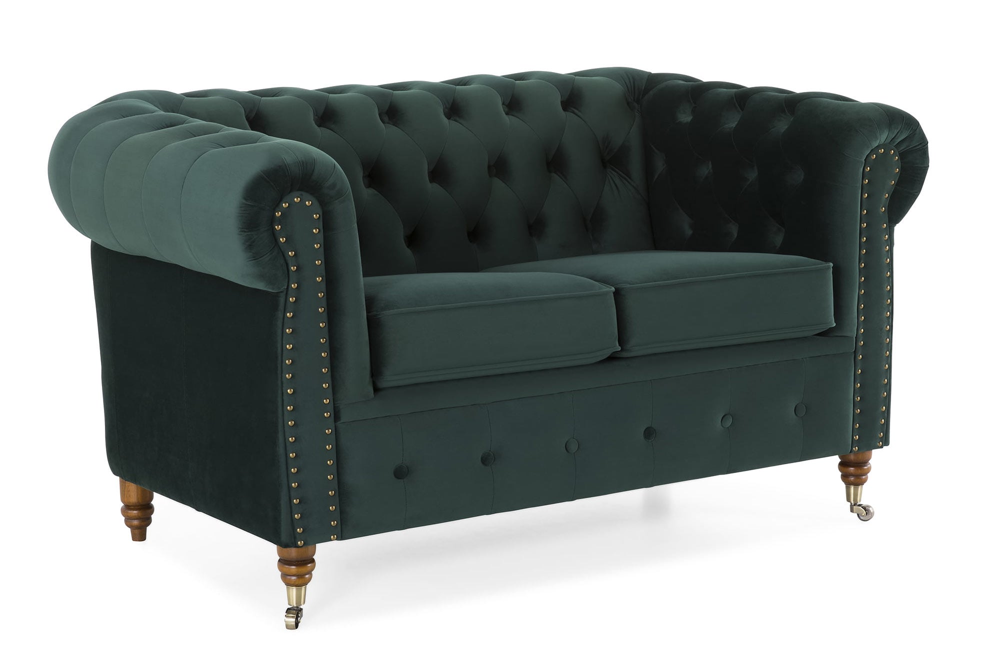 Диван Chestefield Lux – двуместно, петролено синьо