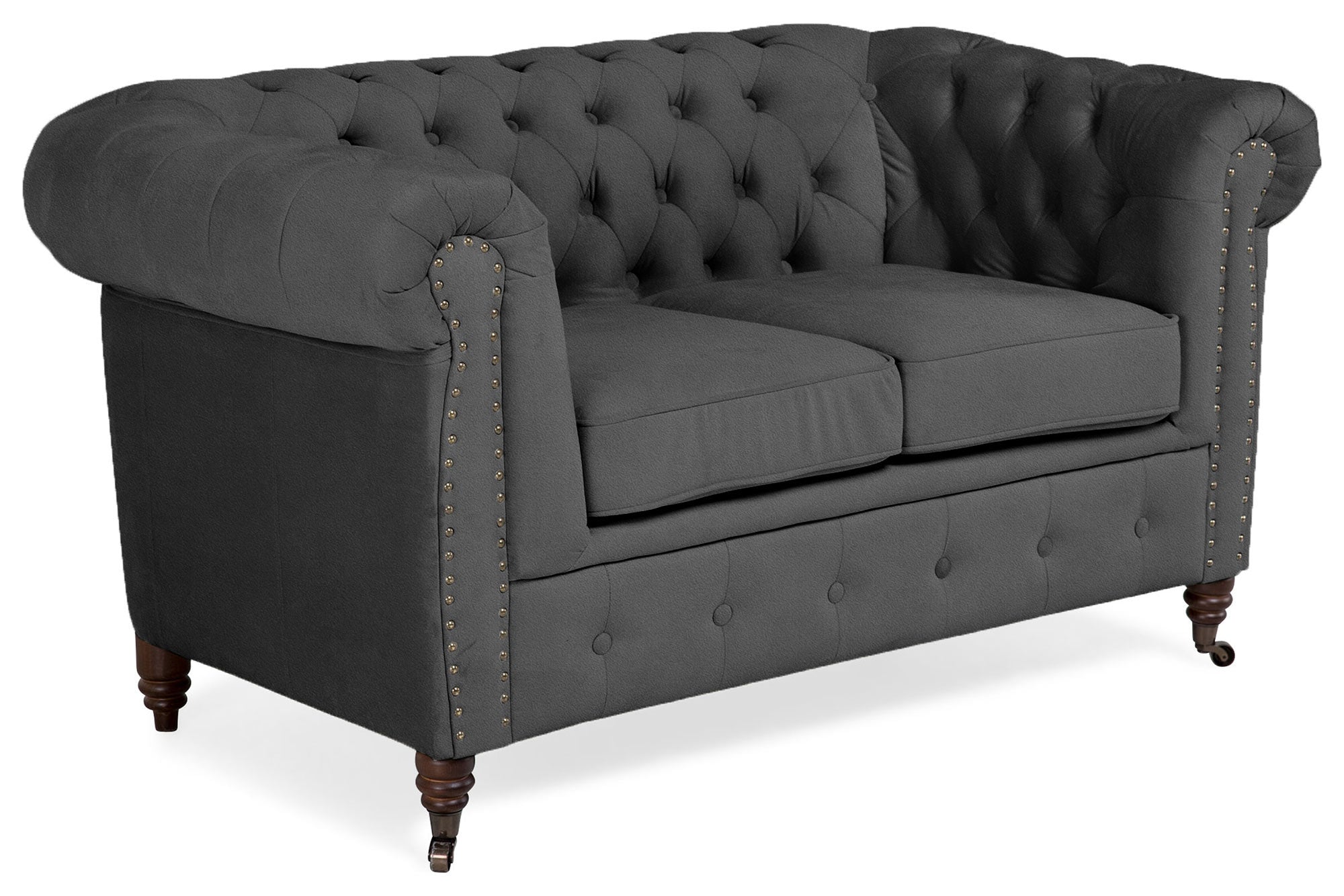 Диван Chestefield Lux – двуместно, петролено синьо