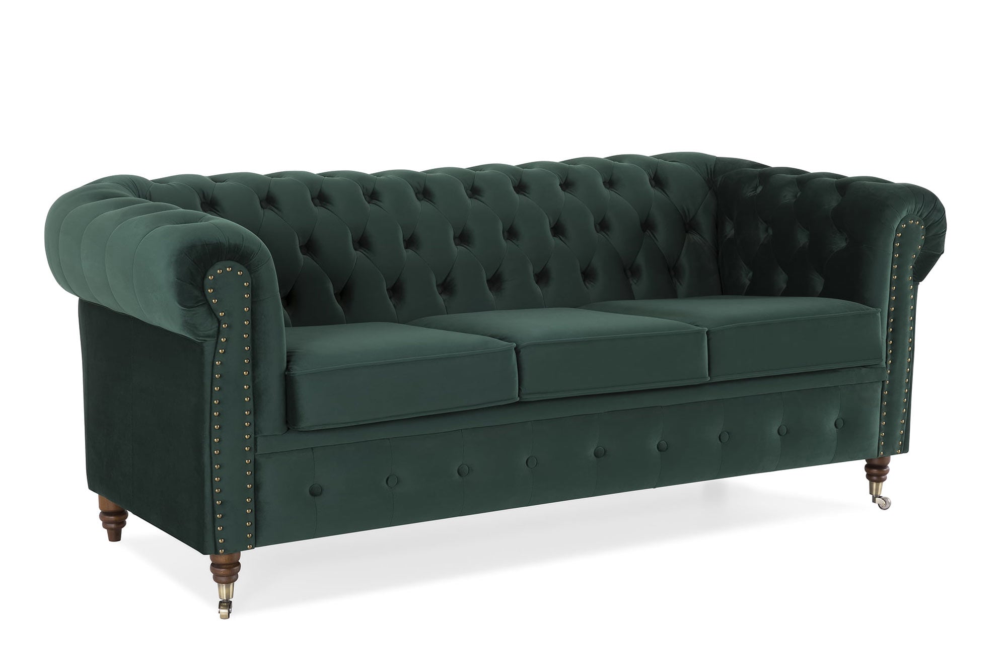 Диван Chesterfield Lux– триместно, винтидж коняк 203/86/80см