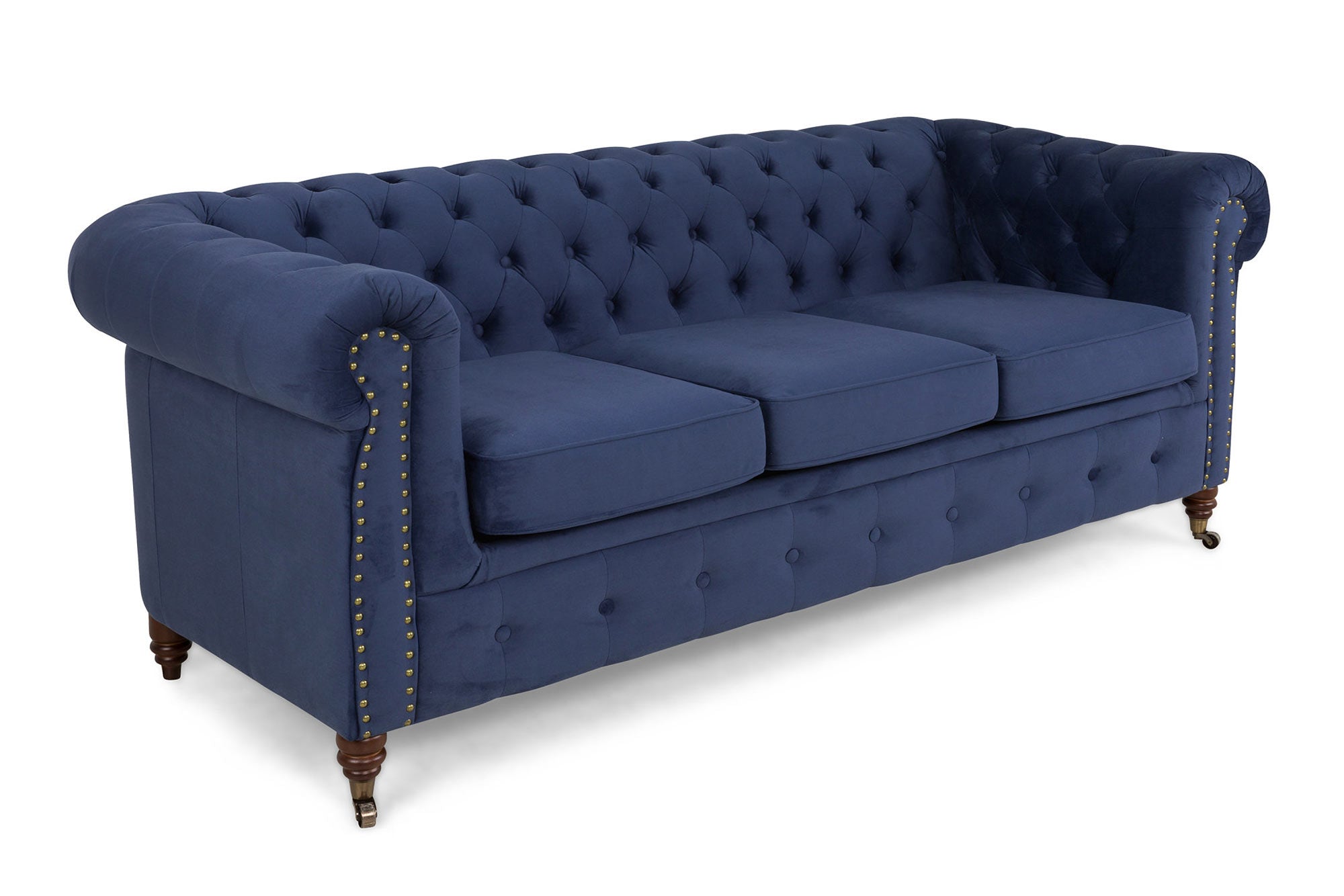 Диван Chesterfield Lux– триместно, винтидж коняк 203/86/80см