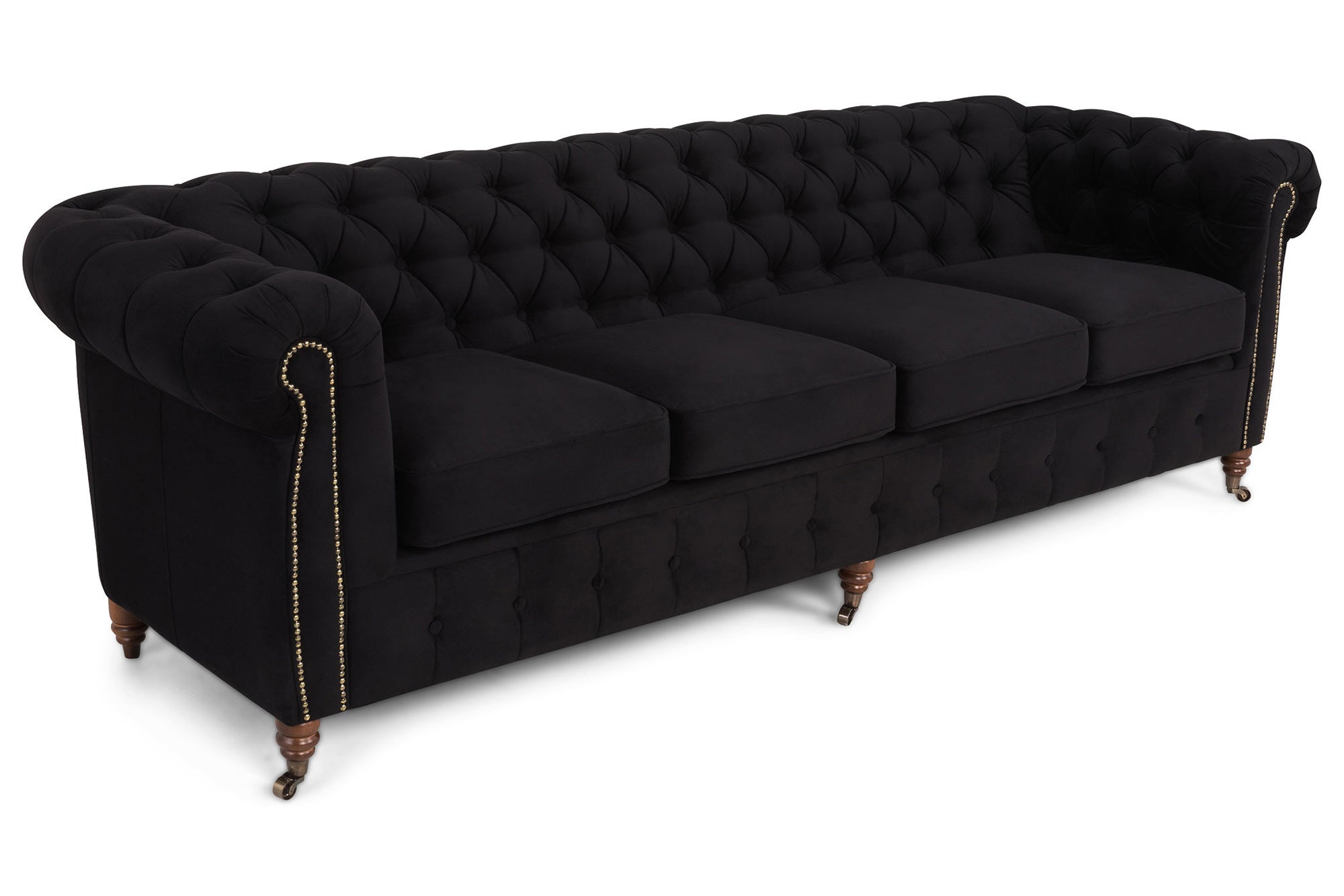 Диван Chestefield Lux – четириместен бежов 238/86/80см