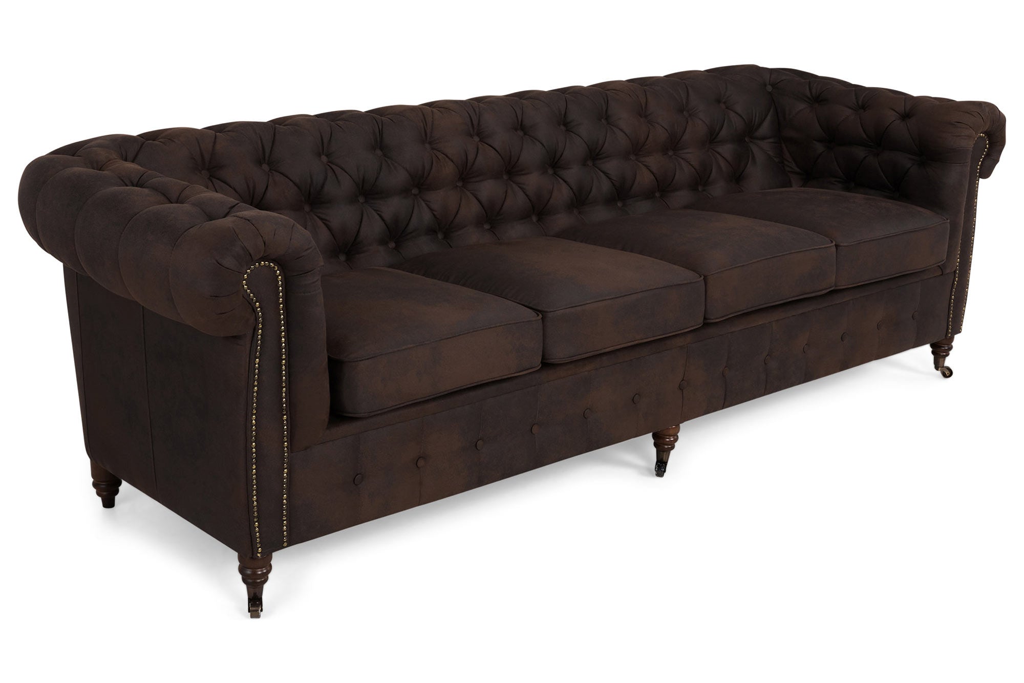 Диван Chestefield Lux – четириместен бежов 238/86/80см