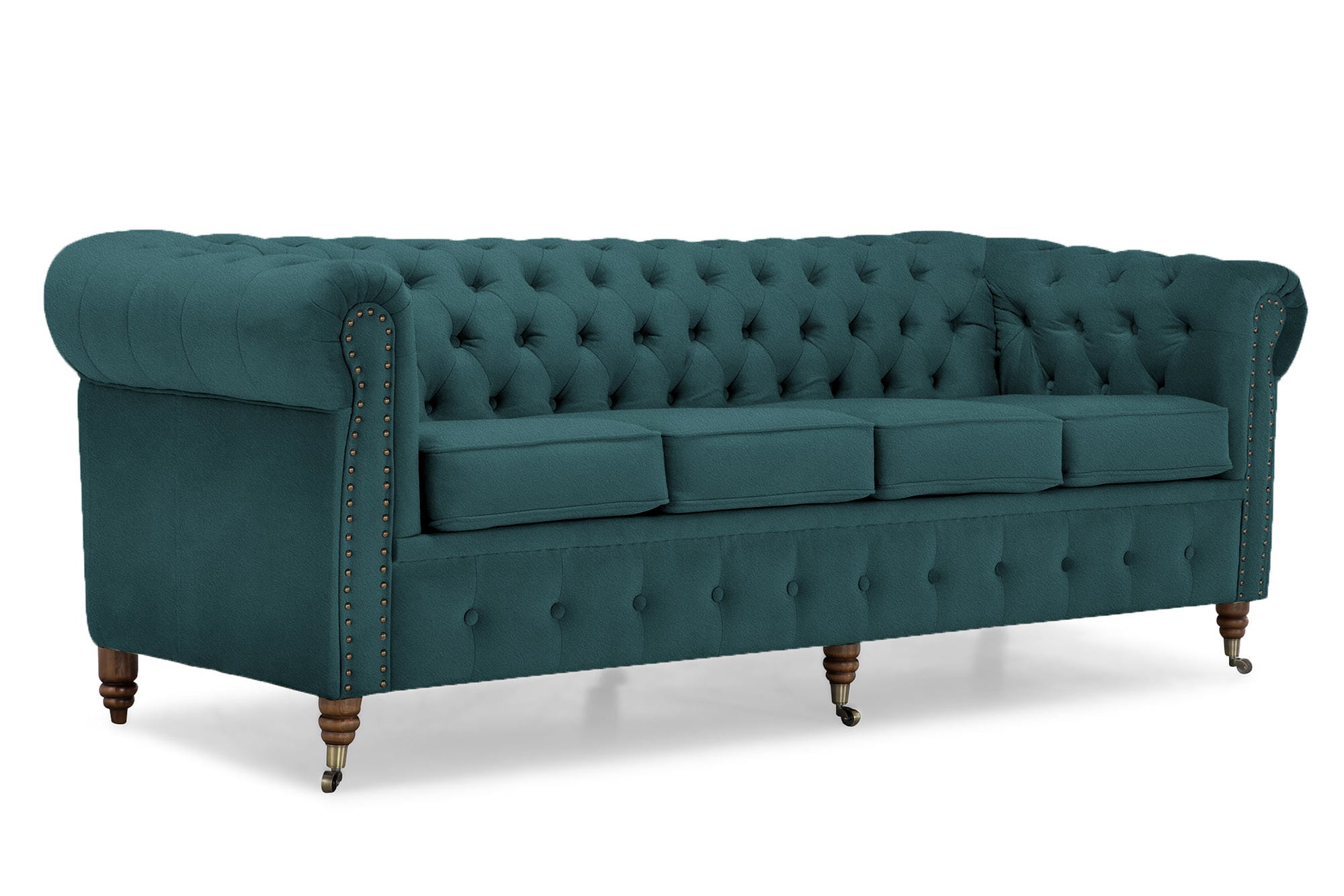 Диван Chestefield Lux – четириместен бежов 238/86/80см