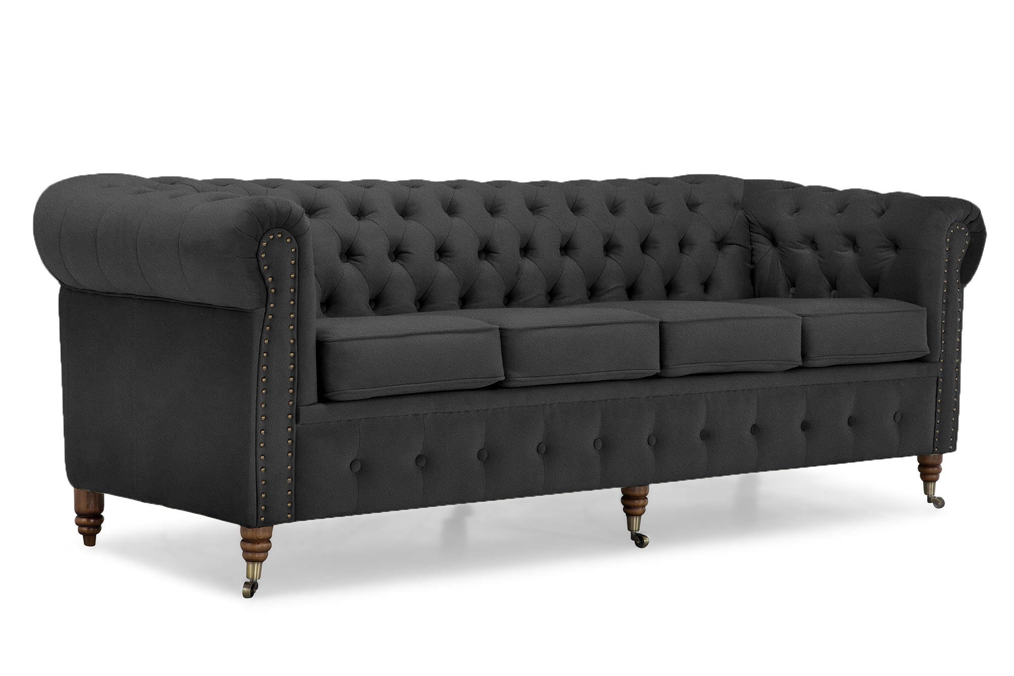 Диван Chestefield Lux – четириместен бежов 238/86/80см