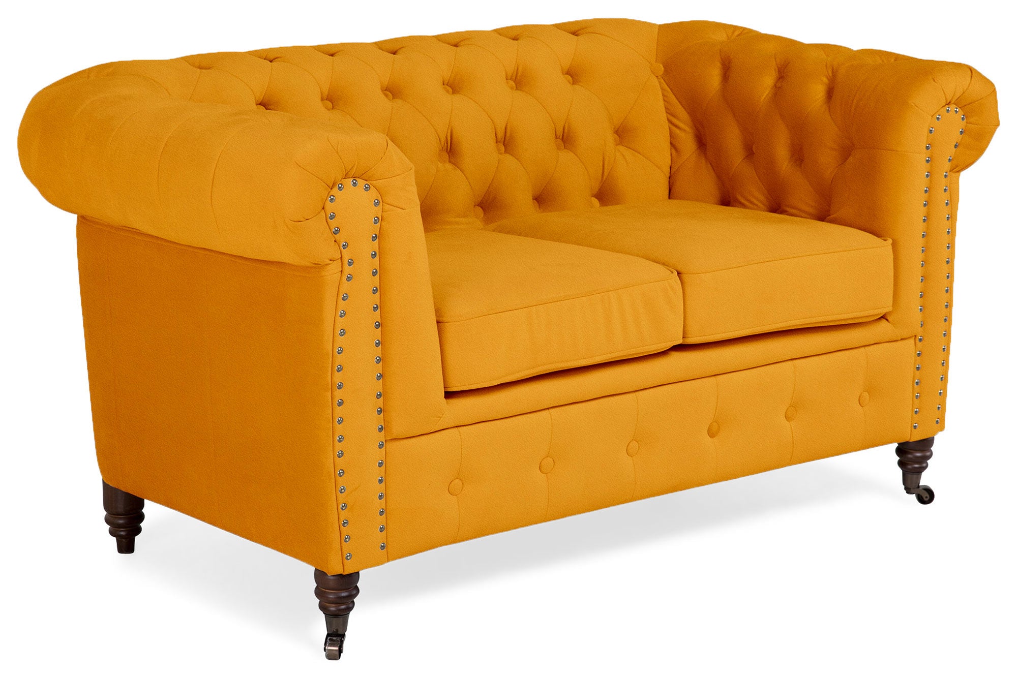 Диван Chestefield Lux – двуместно, петролено синьо