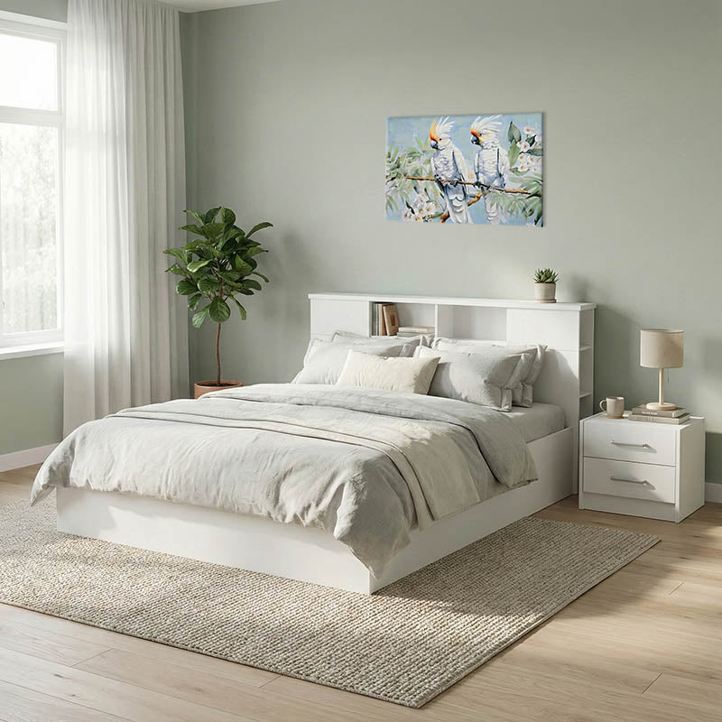 Двойно легло OLYMPUS в бял цвят 140x200см